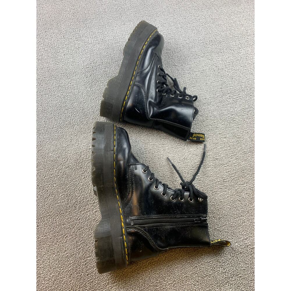 Dr. Martens Women US 5‎ M Black Jadon Lace Up Platform Leather Boots Combat